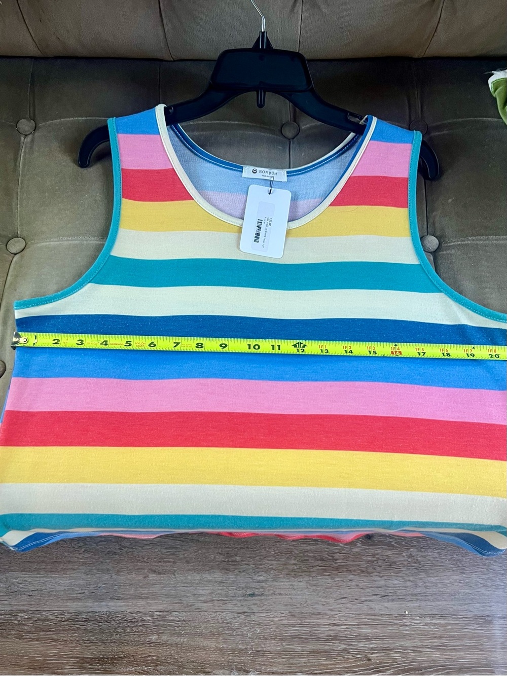Bombón Women’s Rainbow Stripe Tank Top - Multicolor - Picture 2 of 8